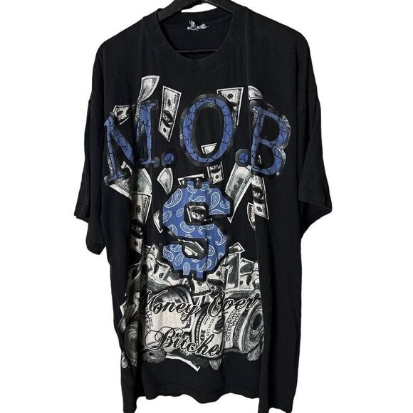 VTG MOB Money Over B****** T Shirt Oversized XXL - Picture 1 of 4